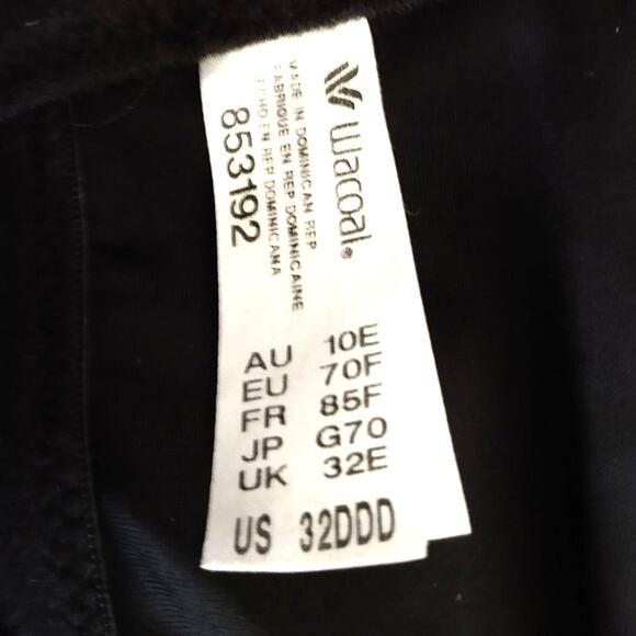 Wacoal 853192 Basic Beauty 32DDD Black T-Shirt Bra - Picture 4 of 5